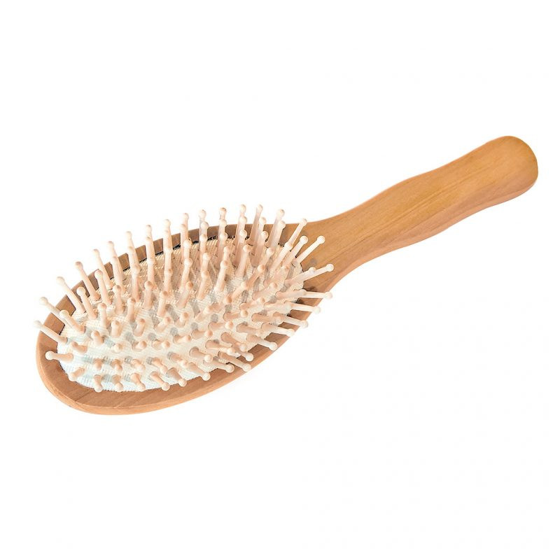 Brosse à cheveux picots en bois