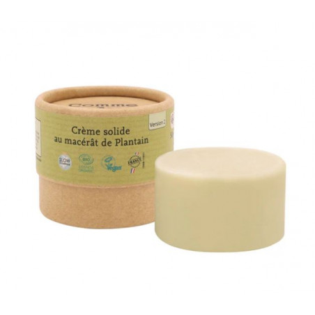 Crème solide bio au macérât de Plantain