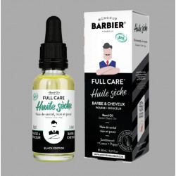 Huile sèche bio Barbe &  Cheveux - Black Edition