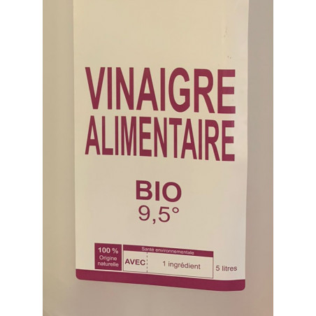 Vinaigre alimentaire bio 9.5°