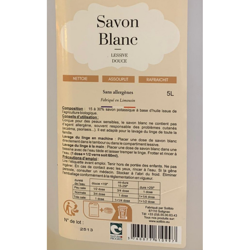 Lessive liquide bio - Sans parfum
