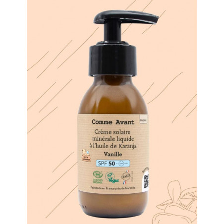 Crème Solaire bio liquide SPF50