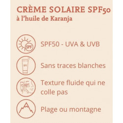 Crème Solaire bio liquide SPF50