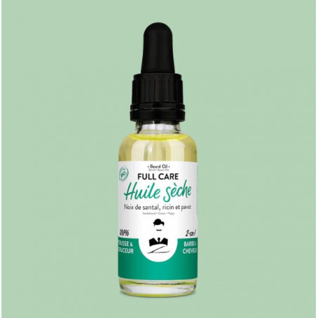 Huile sèche bio Barbe &  Cheveux 2-en-1