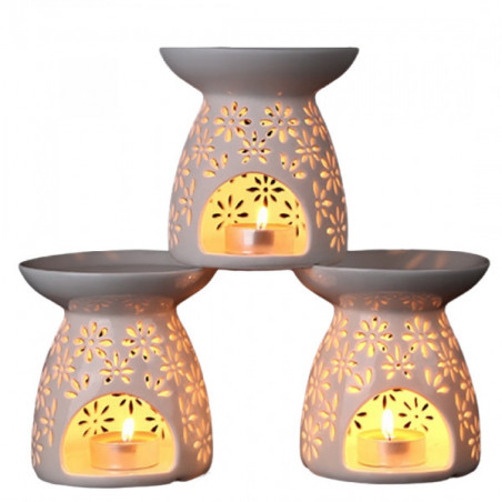 Brûle-parfum motif étoiles ou Fleurs